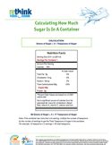 Rethink Your Drink Calculating How Much Sugar Is In a Container