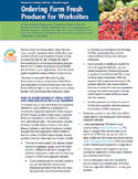 HFBPE :: Section 5 :: Network for a Healthy California Ordering Farm Fresh Produce for Worksites