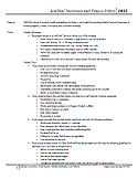 AACHAC Nutrition and Fitness Policy 2012