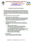 Indian Health Center of Santa Clara Valley: Healthy Beverage Position Statement