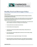 Employee Wellness Policy Fairwood Elementary